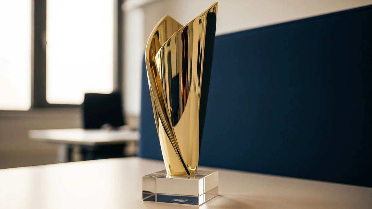 Auszeichnung auf elegantem dunklem Untergrund im Studioformat