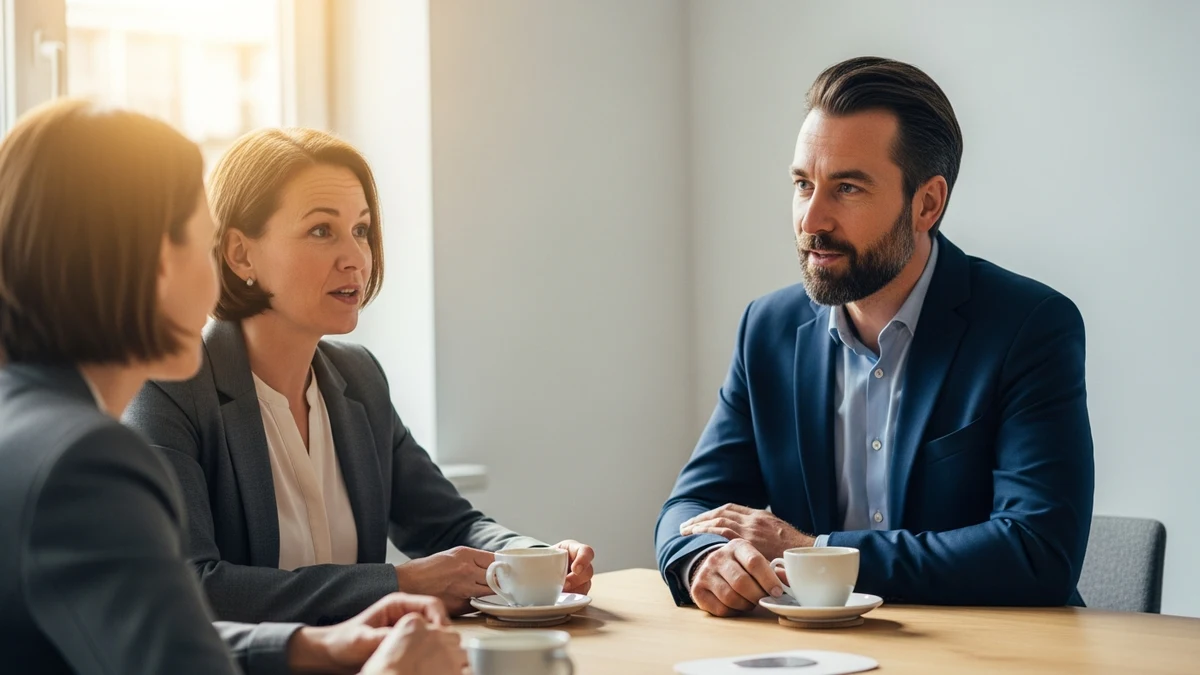 Verkäufer im intensiven Gespräch mit einem Kunden