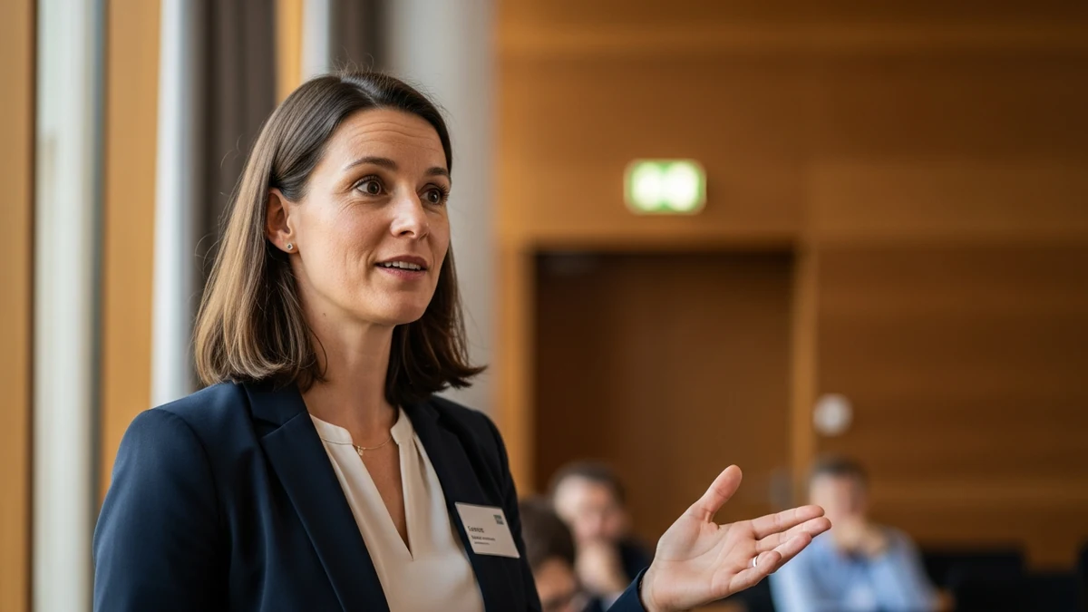 Führungskraft nutzt bewusste Gestik in einer Besprechung