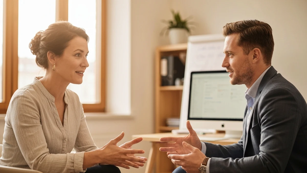 Coach und Klient im vertrauensvollen Einzelgespräch