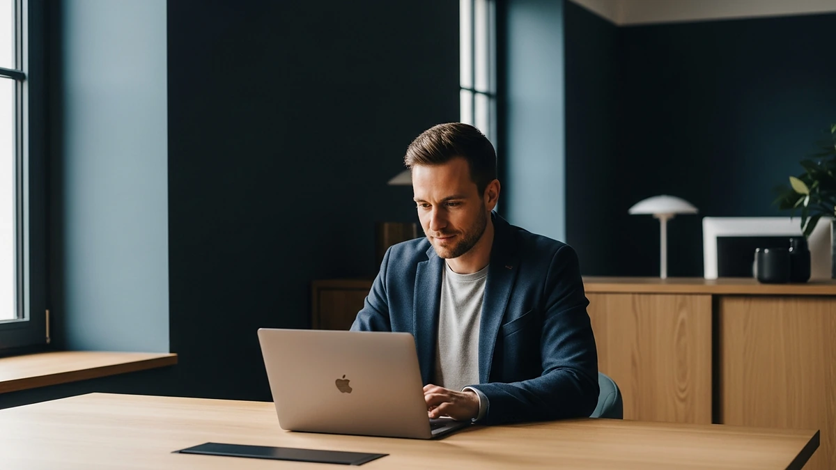 Laptop symbolisiert digitale Verantwortung und Nachhaltigkeit im Unternehmen