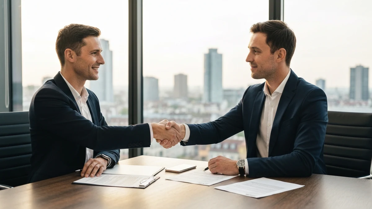 Frau führt ein selbstbewusstes Gespräch im Besprechungsraum