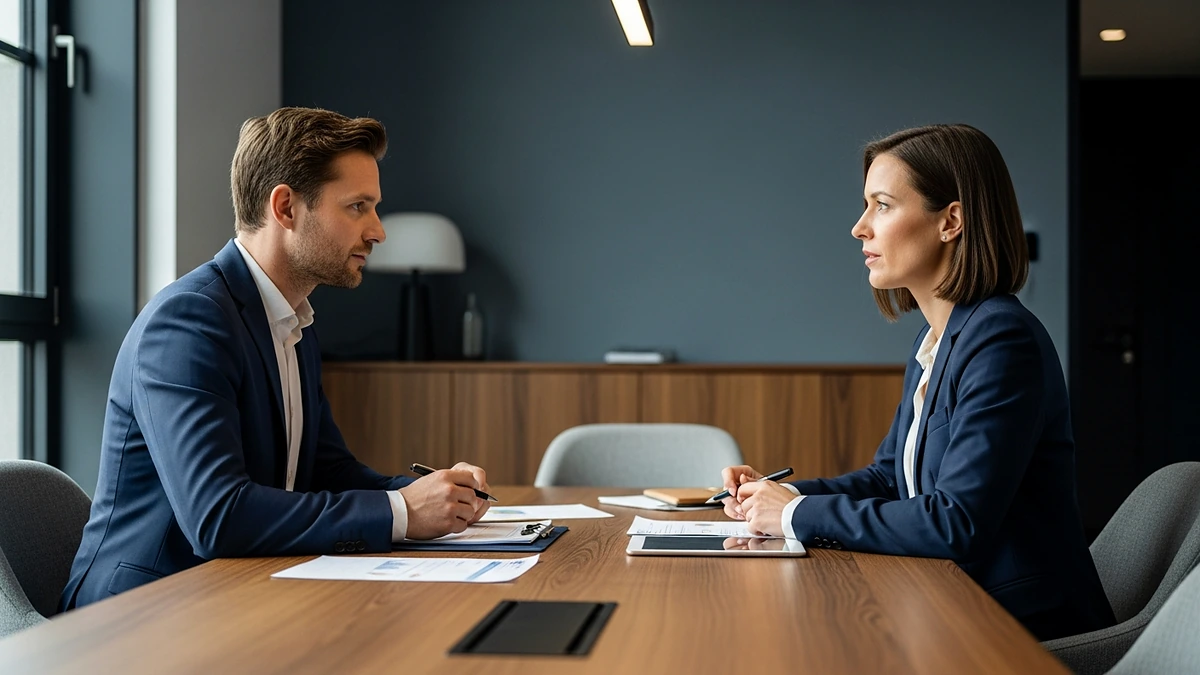 Fachkraft führt selbstbewusste Gehaltsverhandlung zum Thema Lohntransparenz