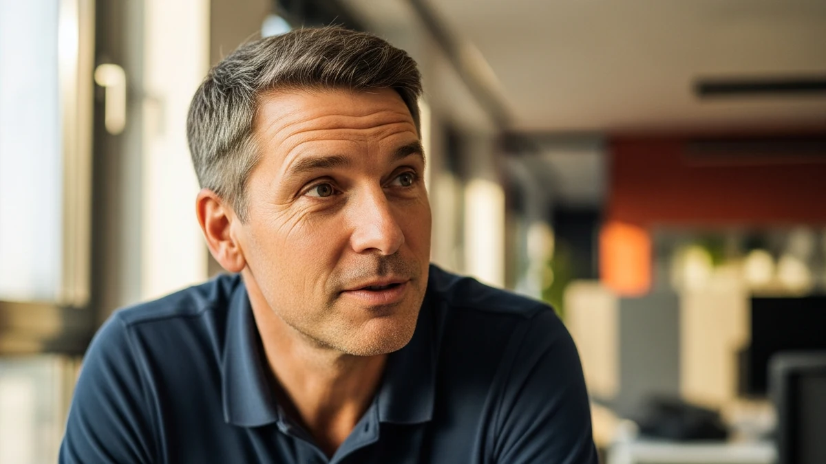 Teamleiter im motivierenden Gespräch mit einem Mitarbeiter:innen