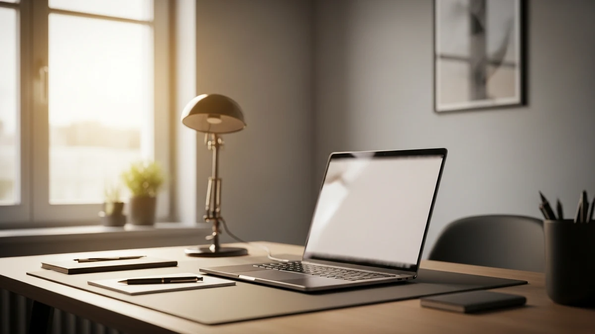 Professionelles Heimarbeitsplatz-Setup für Videokonferenzen