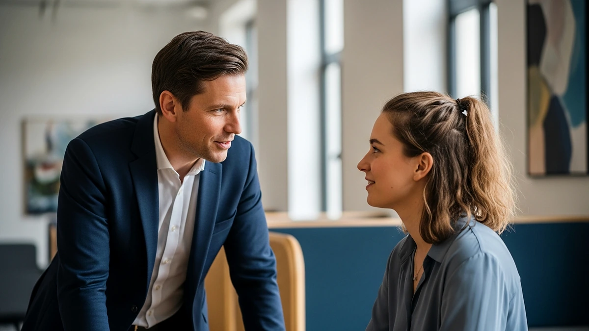 Zwei Stühle in Mediationsraum symbolisieren präventives Konfliktmanagement