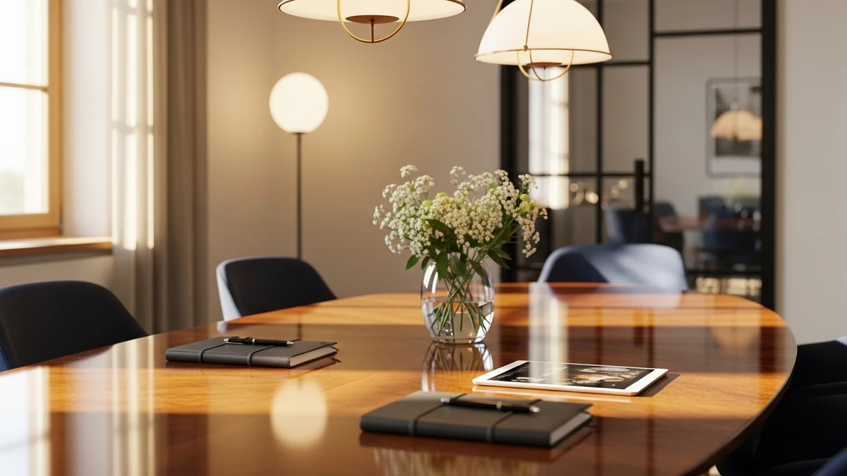 Eleganter Besprechungsraum für Kundengespräche
