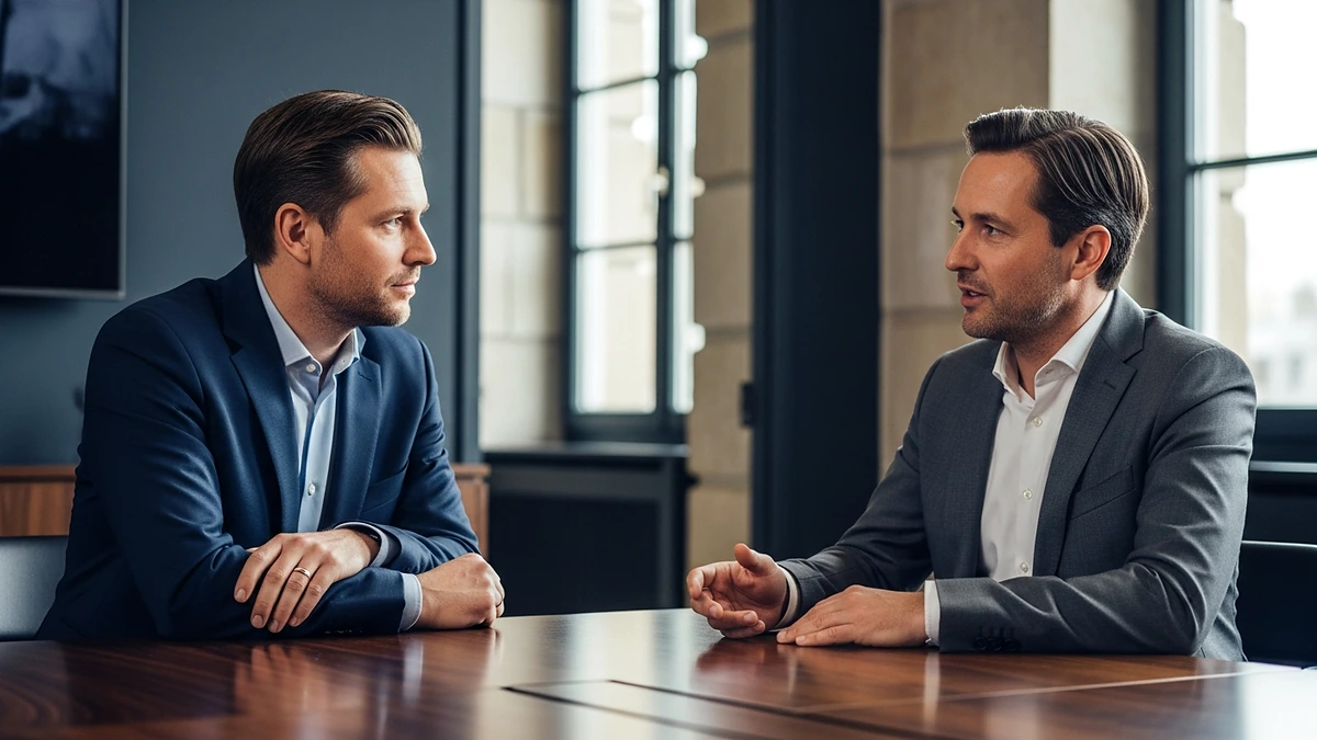 Vertriebsprofi erkennt kritische Signale im Kundengespräch am Tisch