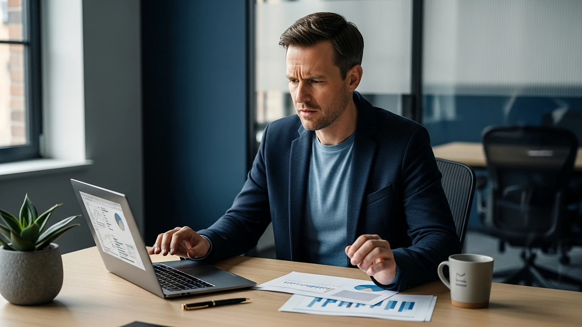 Symbolbild: Gestresster Mann im Büro