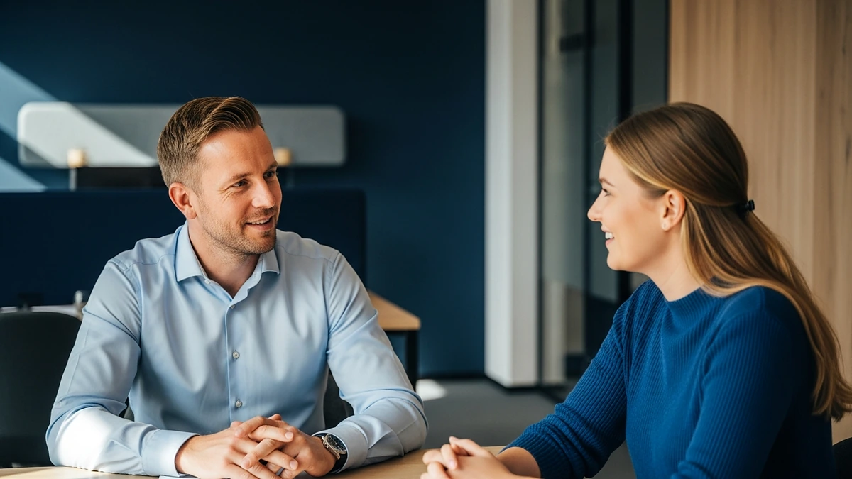 Symbolbild: Menschen sitzen lachend an einem Meeting-Tisch
