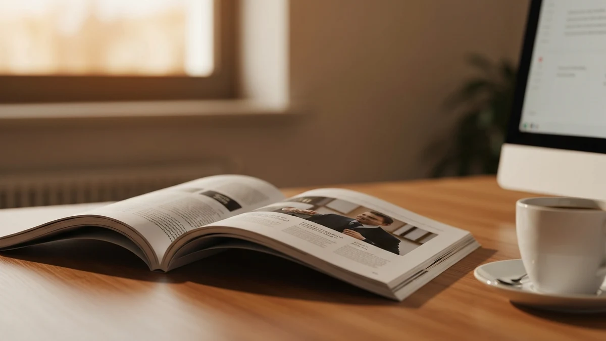 Fachmagazin auf einem Schreibtisch als Symbol für anerkannte Qualität