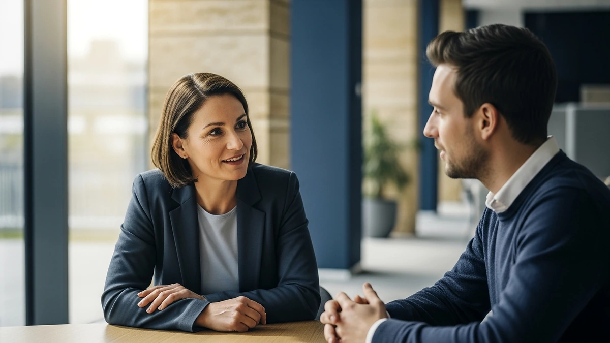 Symbolbild Mitarbeiterbindung: Mitarbeiter:innen halten Sprechblasen in die Luft