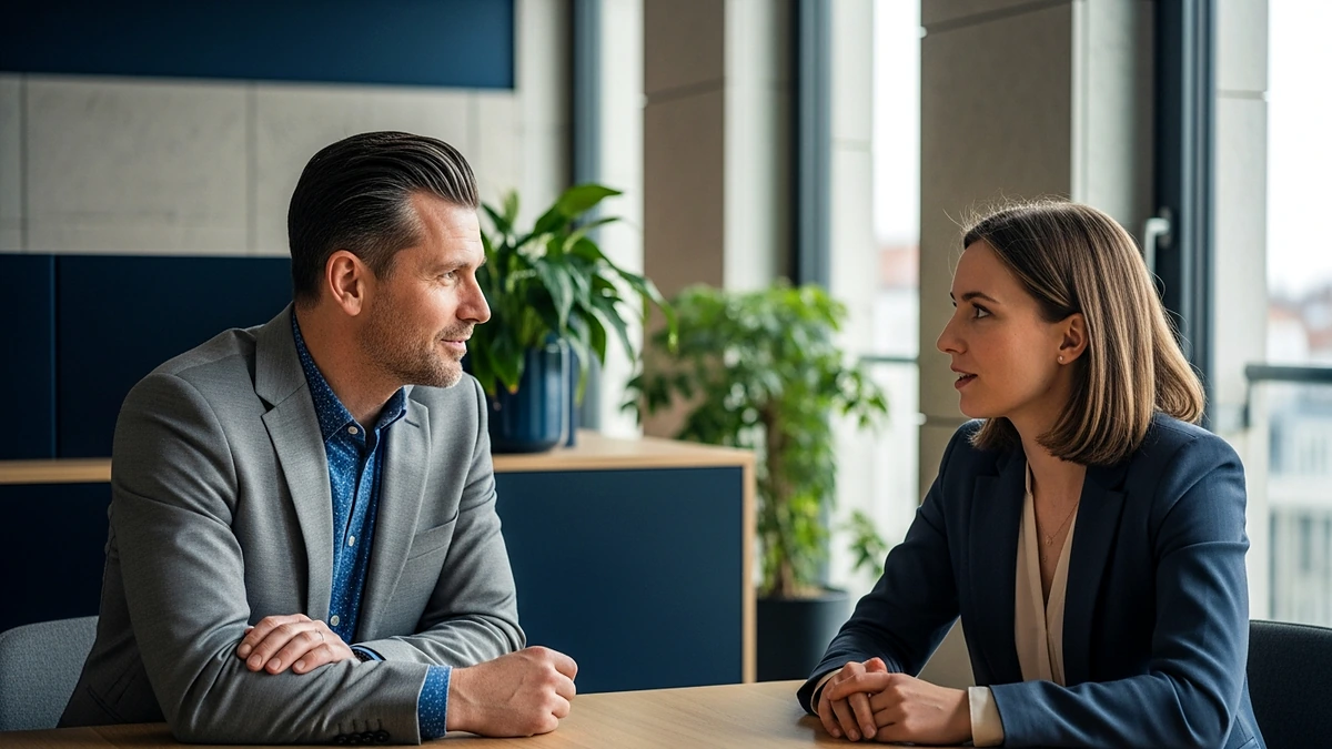 Grüne Pflanze auf Schreibtisch symbolisiert nachhaltiges Unternehmenshandeln
