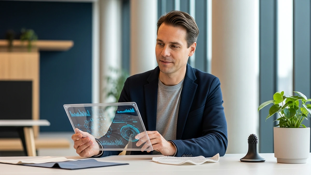 Hellblauer Schriftzug KI